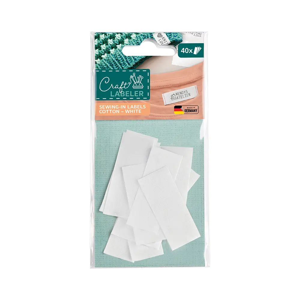 ETIQUETA TEXTIL BLANCA COSER MARKY